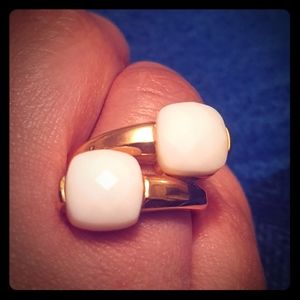 Lolita White Agate Ring